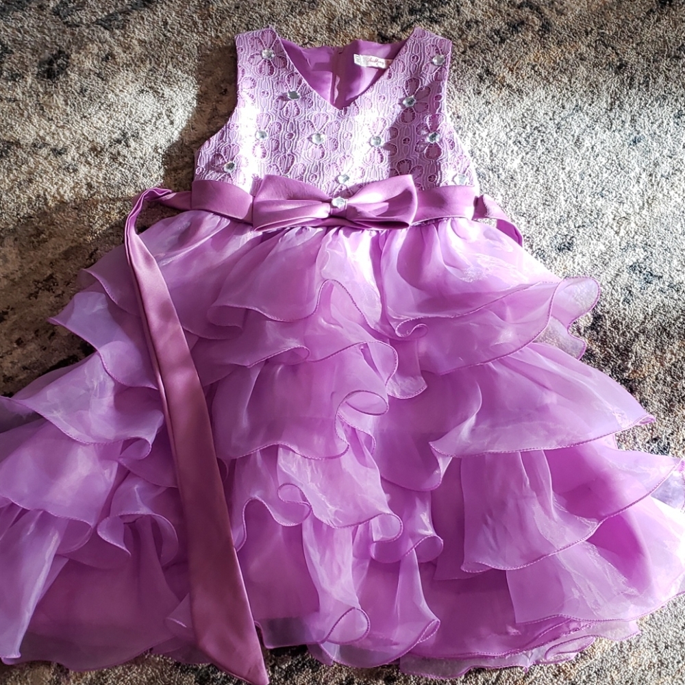 Stunning girls purple dress